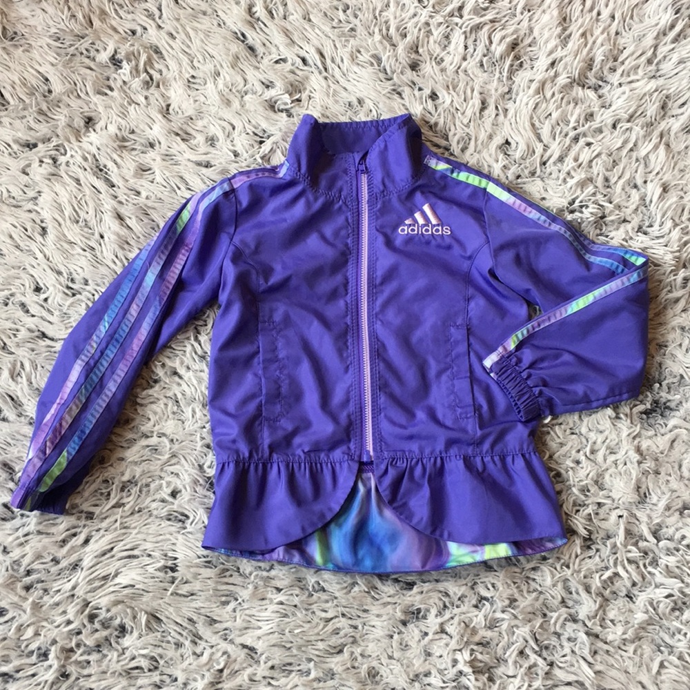 Girls 3T Adidas Track jacket with peplum